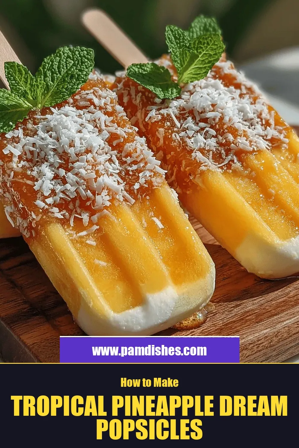 Tropical Pineapple Dream Popsicles