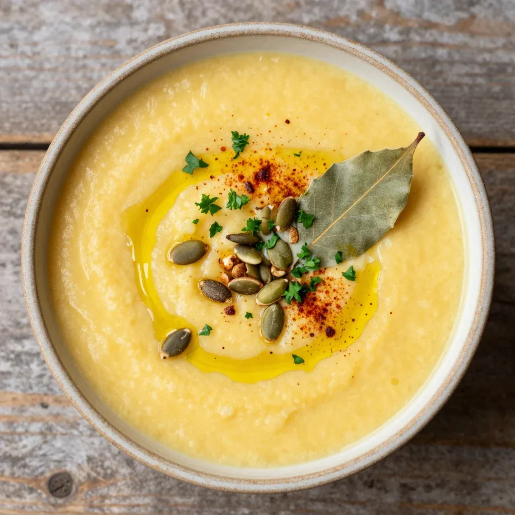 Healthy Creamy Cauliflower Soup With Turmeric