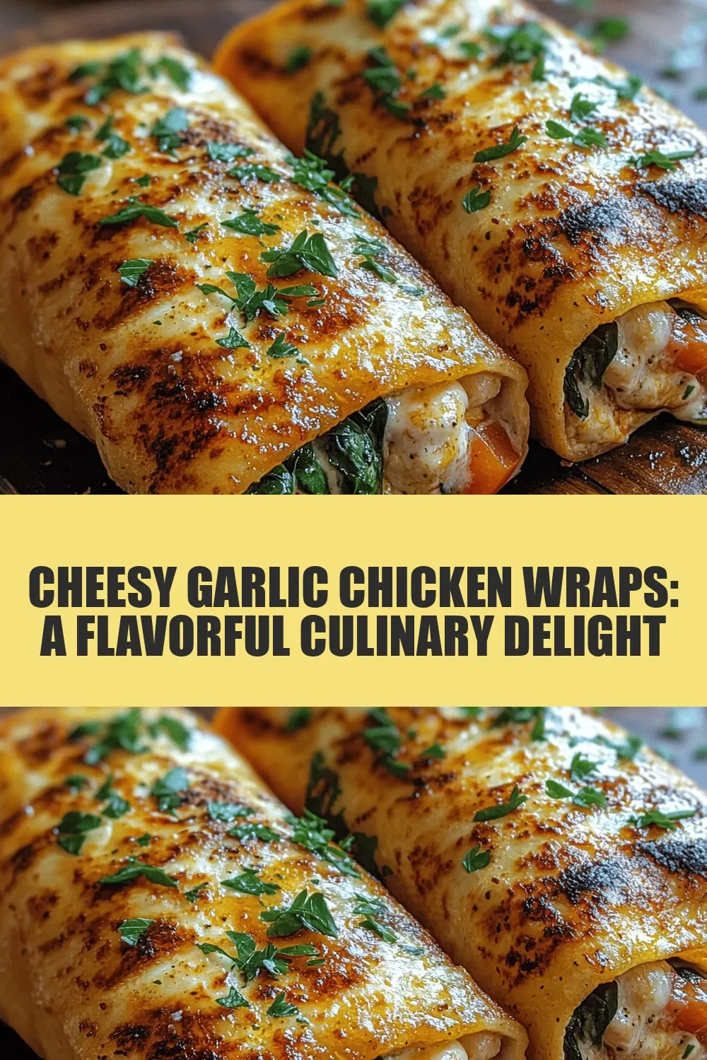 Cheesy Garlic Chicken Wraps: A Flavorful Culinary Delight