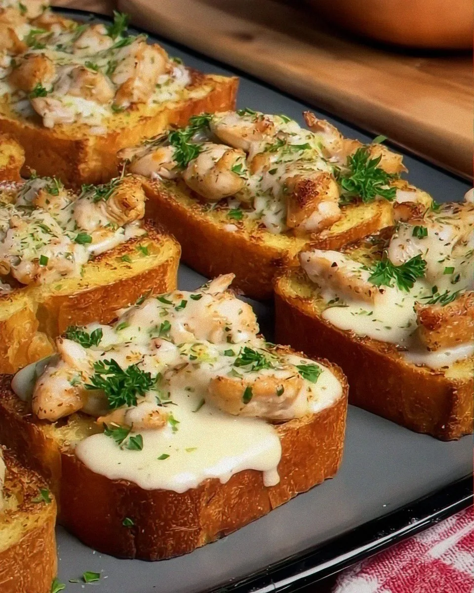 Chicken Alfredo Texas Toast