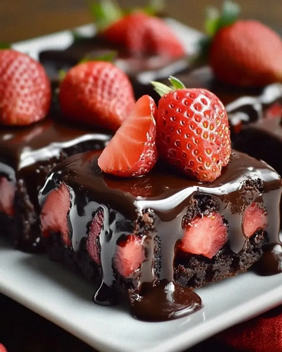 Chocolate-Covered Strawberry Brownies are a must-try!