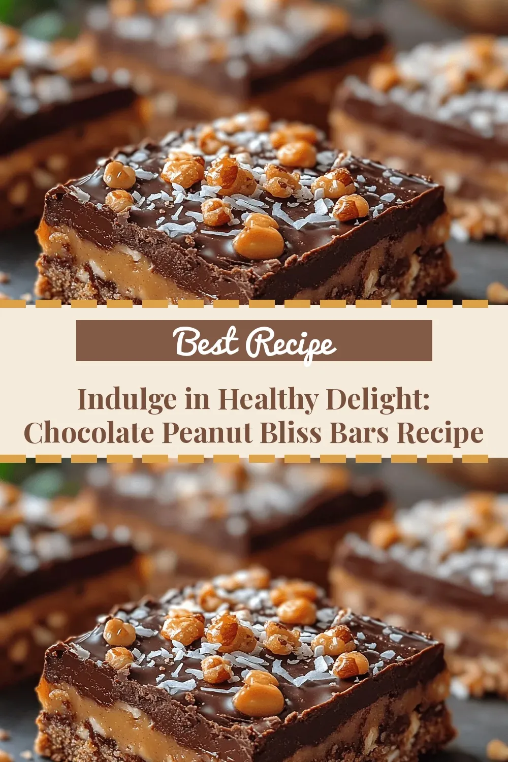 Indulge in Healthy Delight: Chocolate Peanut Bliss Bars Recipe