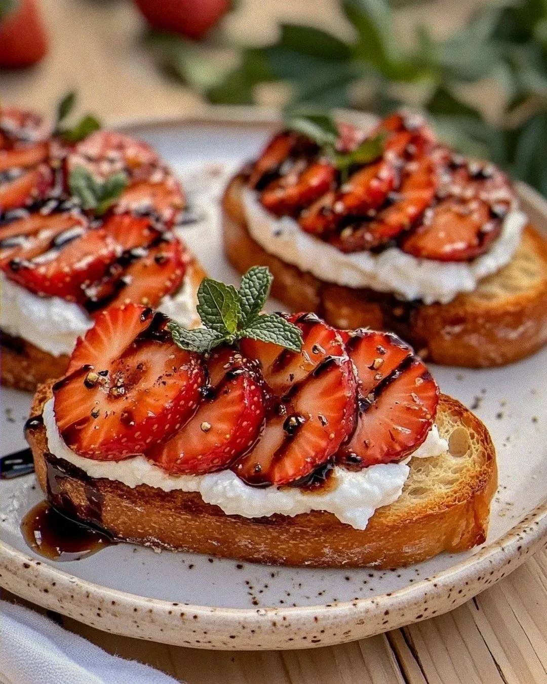 Whipped Ricotta Crostini with Roasted Strawberries – Elegant and Easy