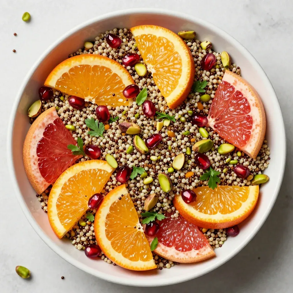 zesty citrus and herb quinoa salad for bright and festive holiday brunch