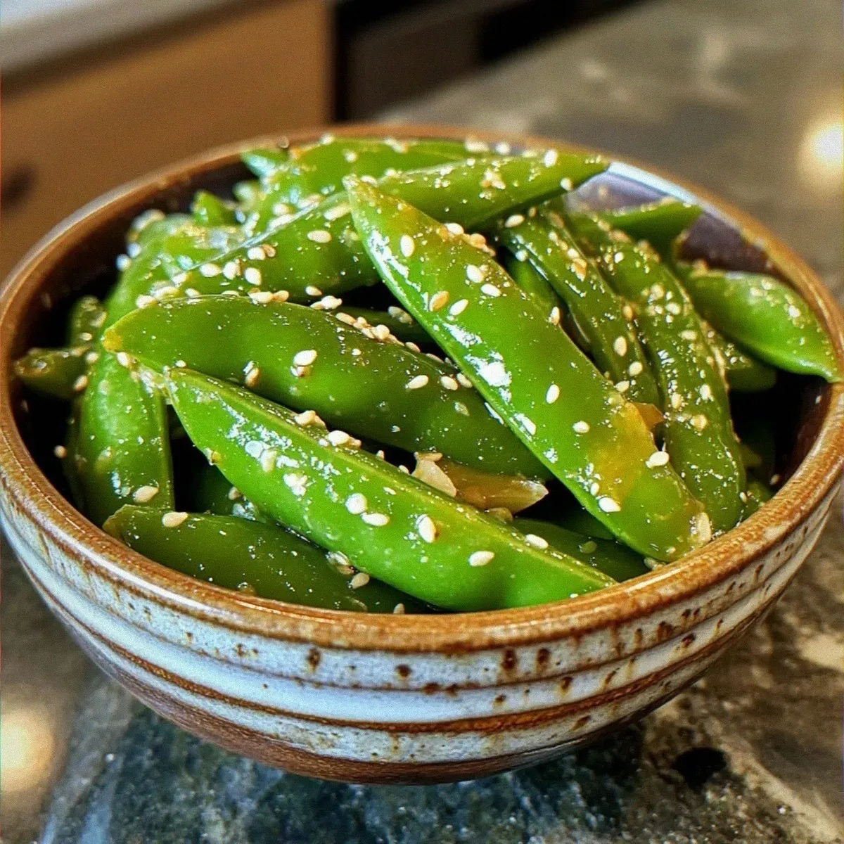 Savor the Crunchy Goodness of Sesame Ginger Snap Peas