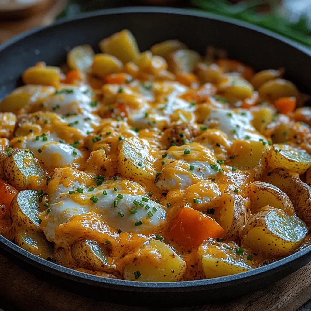 Cheesy Potato Egg Scramble: A Hearty Breakfast Delight