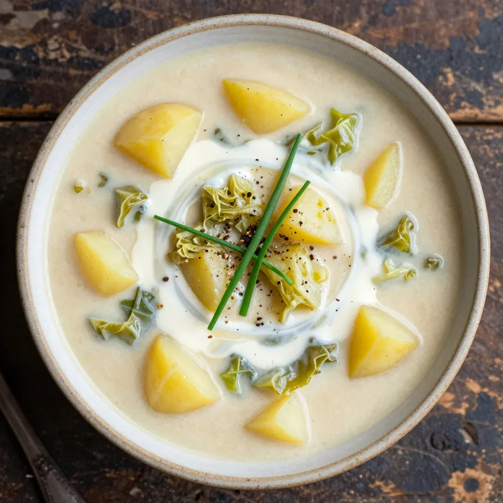 Cozy Creamy Potato and Cabbage Soup for January