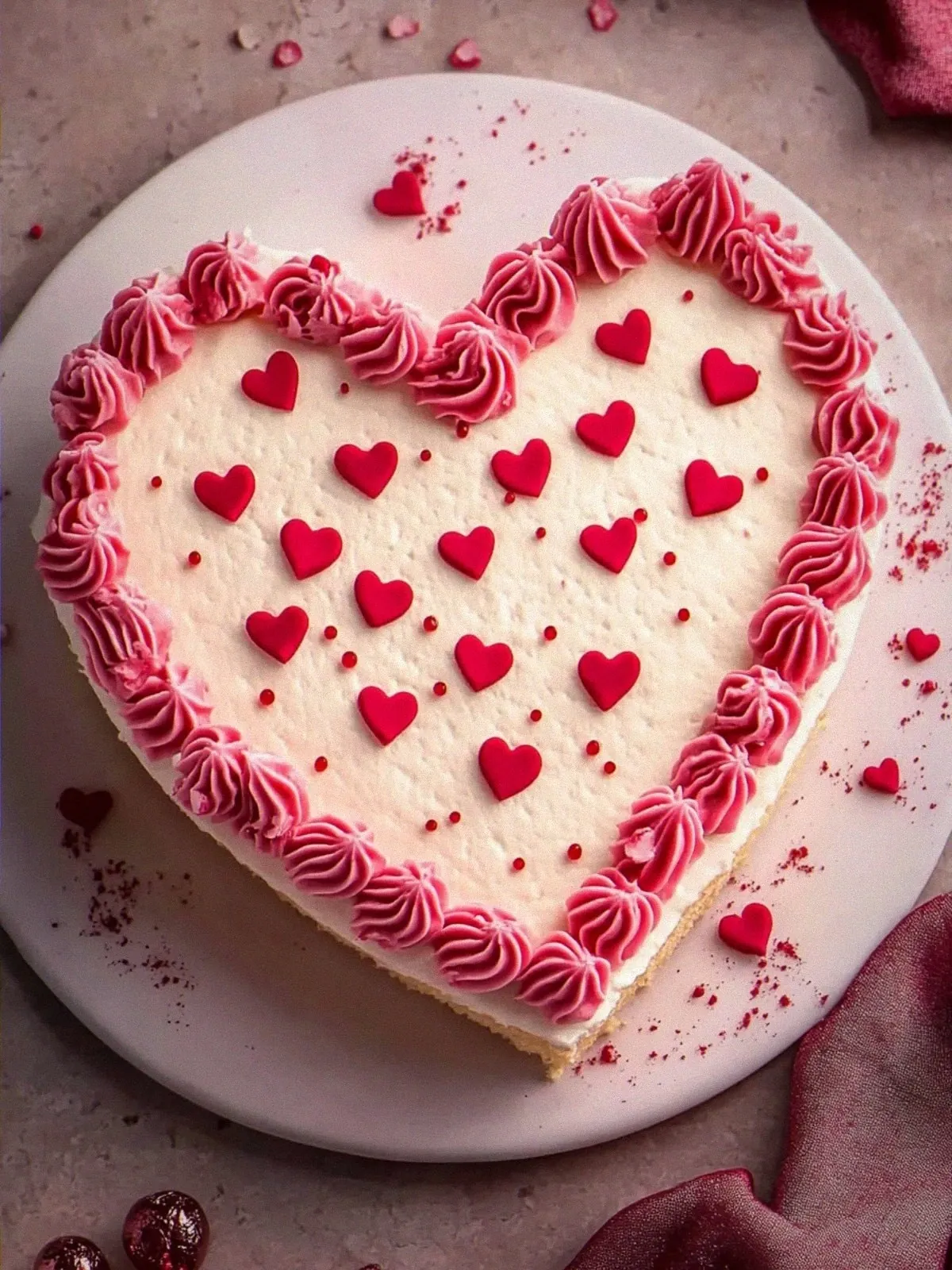 Decadent Heart Shaped Cake for a Romantic Celebration