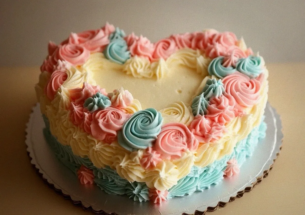 Vintage Heart Cake