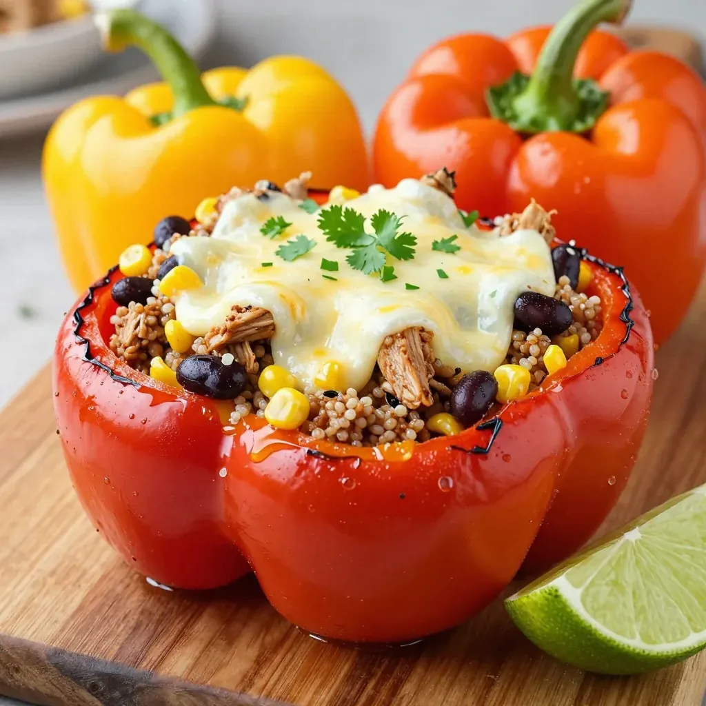 Healthy Stuffed Bell Peppers with Turkey