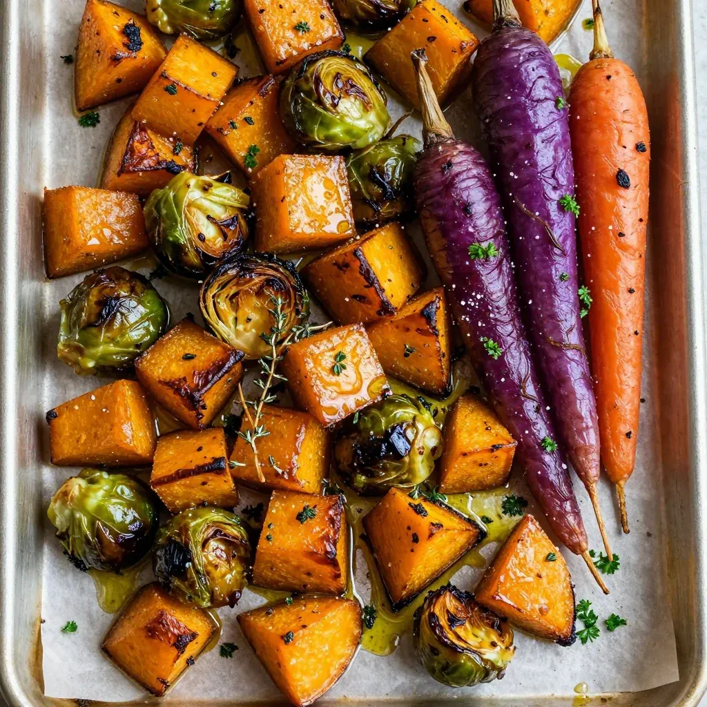 batch cook herbroasted winter vegetables for easy meal prep and family suppers