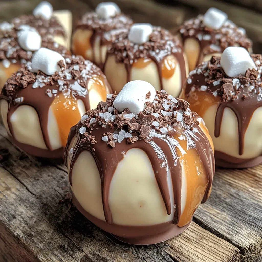 Heavenly Salted Caramel Hot Chocolate Bombs