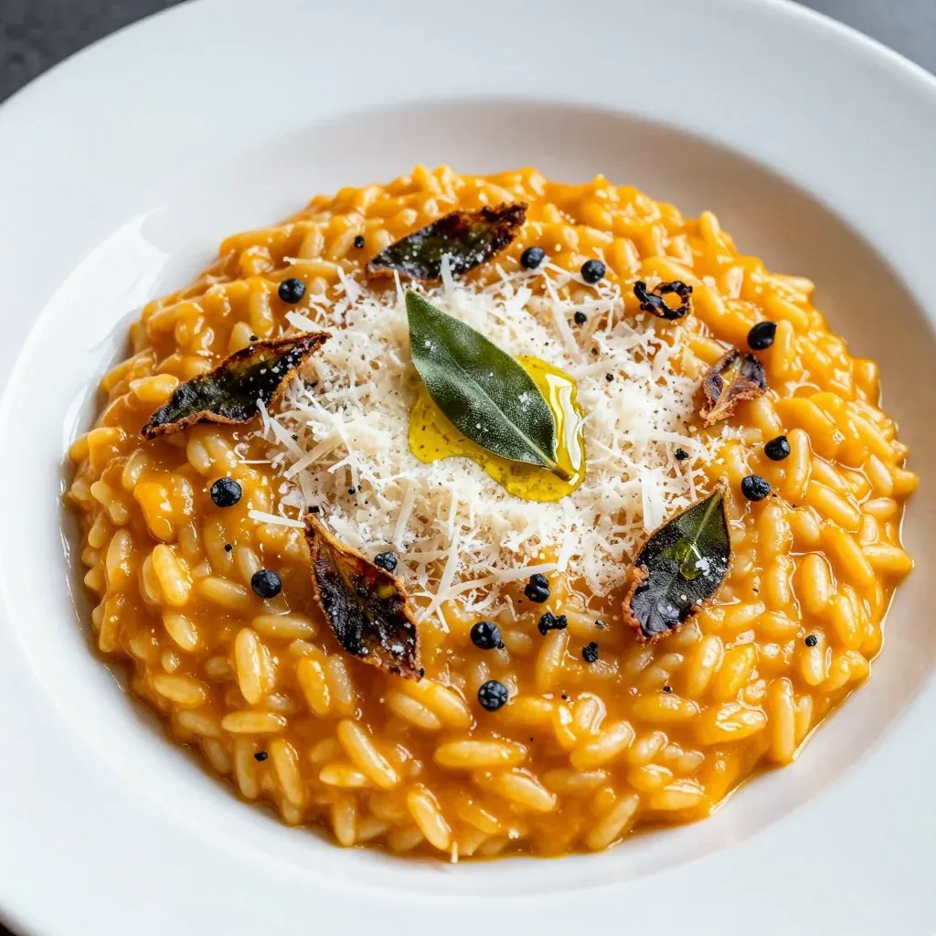 creamy pumpkin and sage risotto for elegant winter suppers