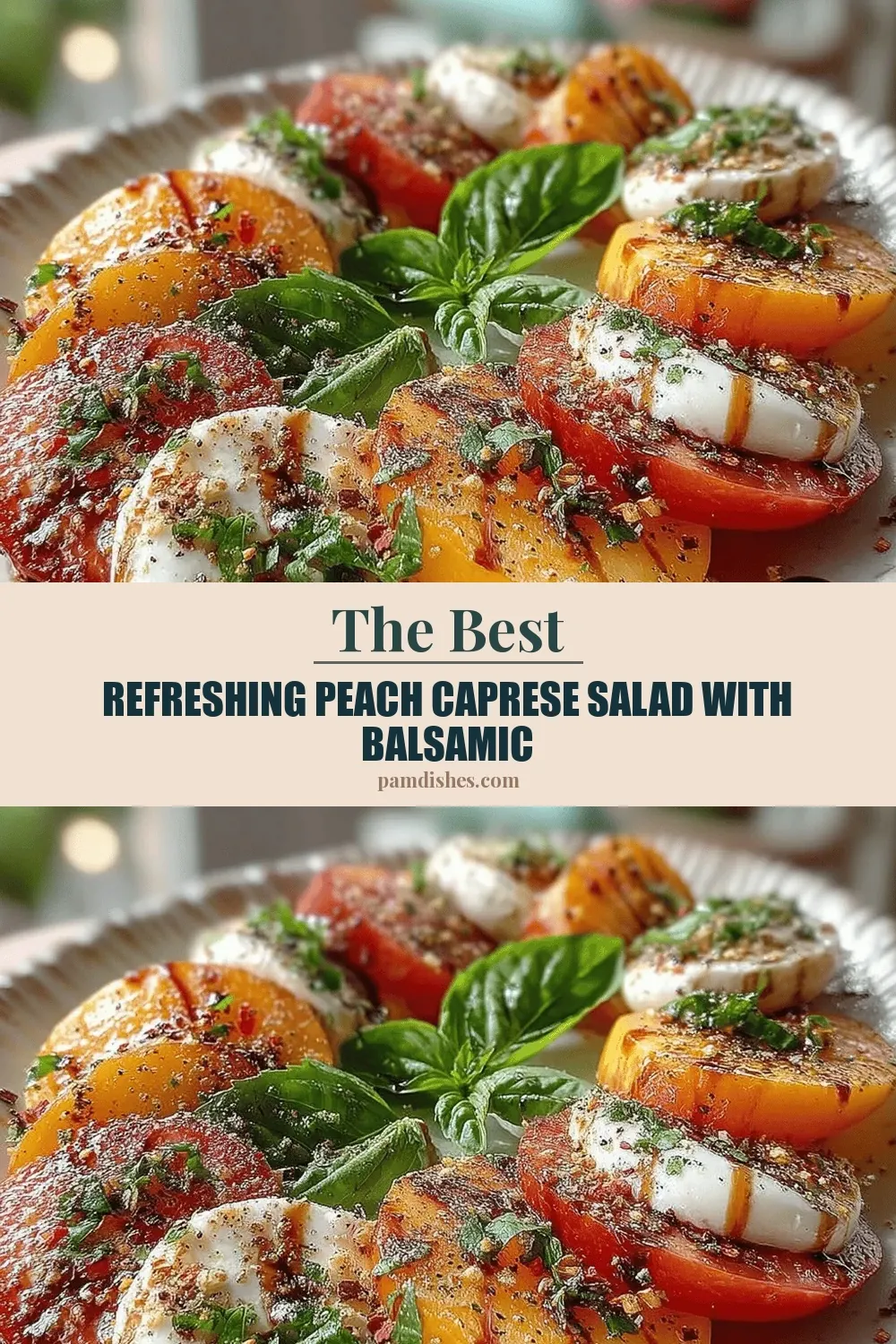 Refreshing Peach Caprese Salad with Balsamic