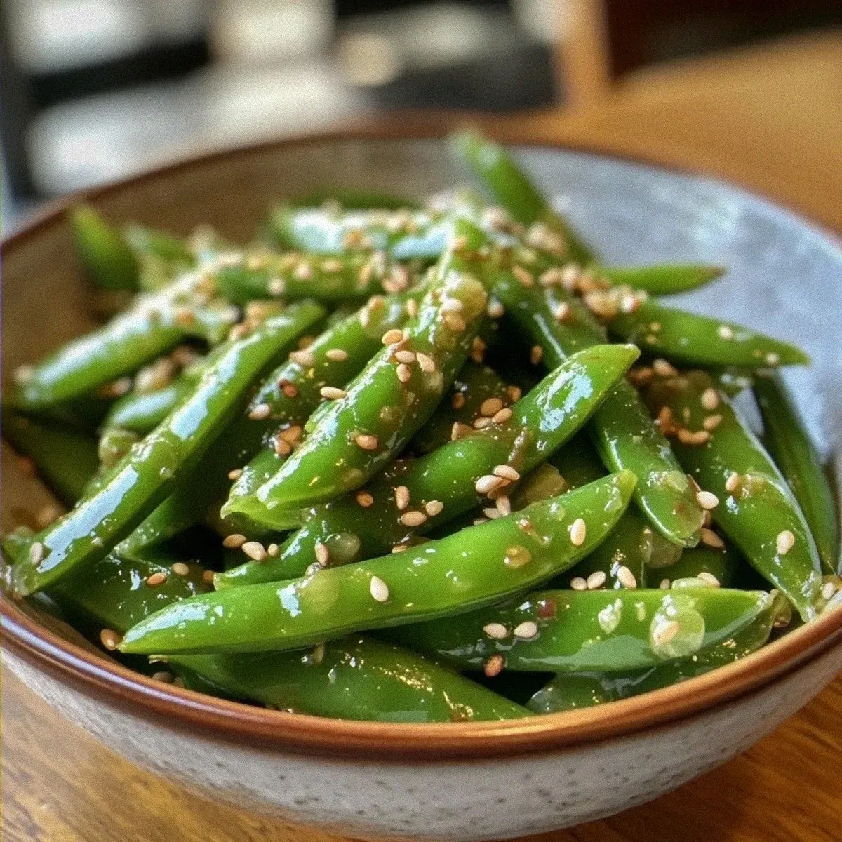 Savor the Crunchy Goodness of Sesame Ginger Snap Peas