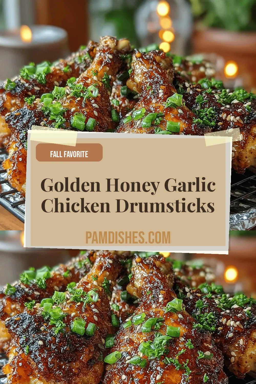 Golden Honey Garlic Chicken Drumsticks Recipe