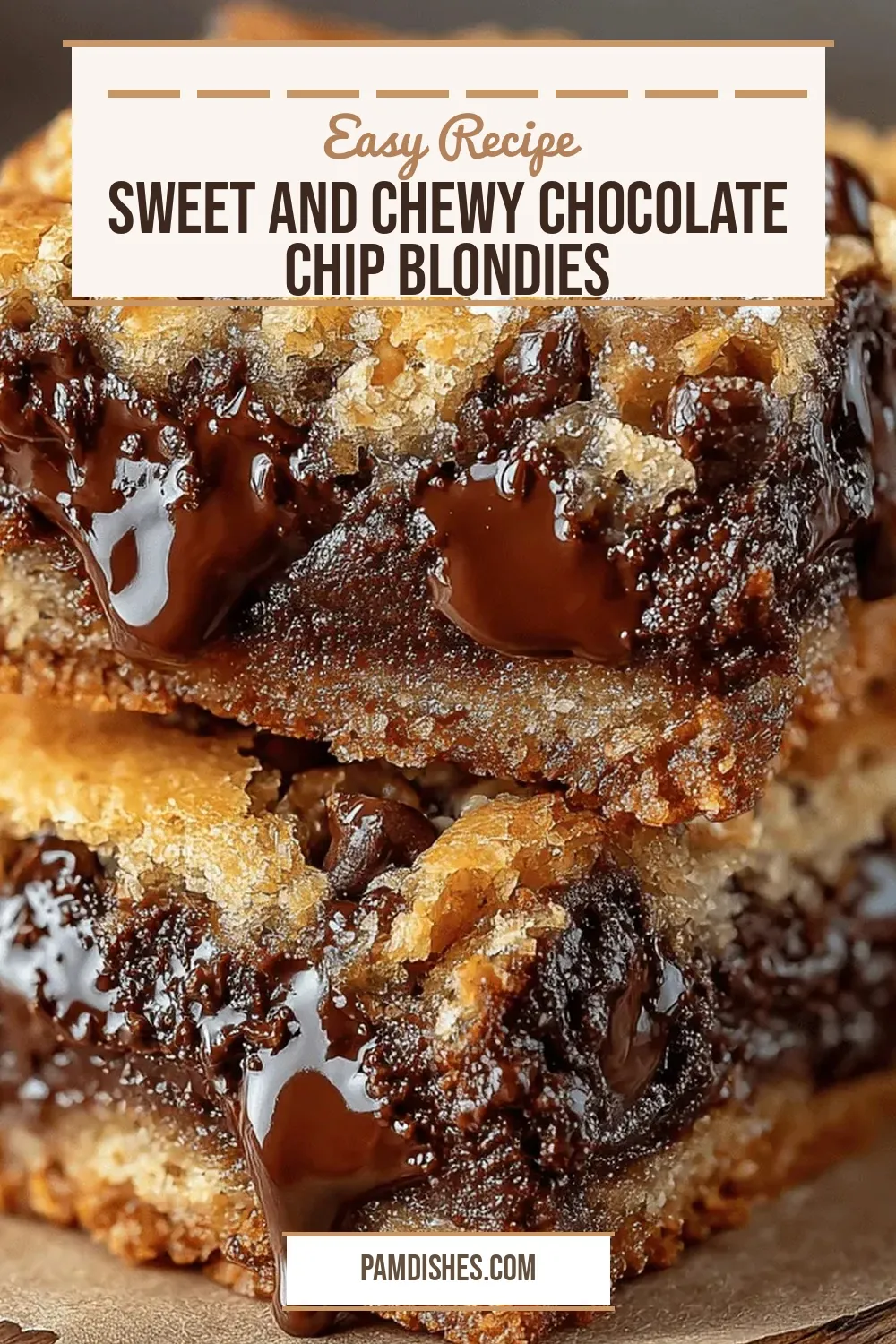 Sweet and Chewy Chocolate Chip Blondies