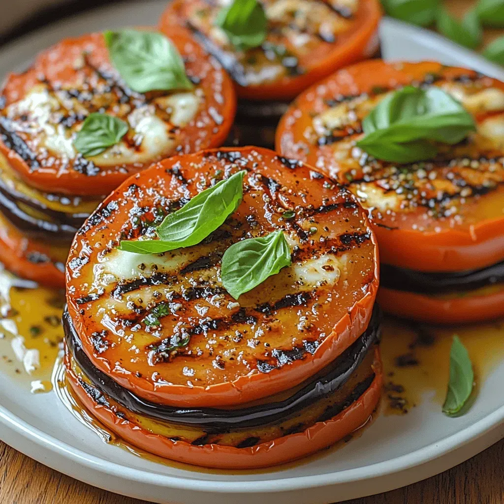 Embracing the Flavors of Grilled Eggplant & Tomato Stacks