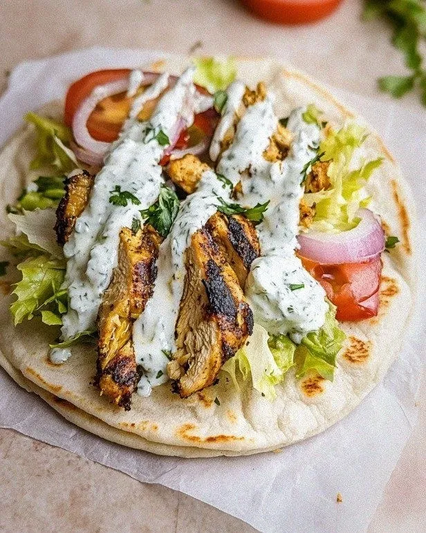 Chicken Gyro with Tzatziki Sauce is a must-try!