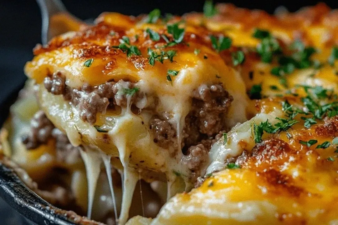 Slow Cooker Steak and Cheddar Potato Casserole