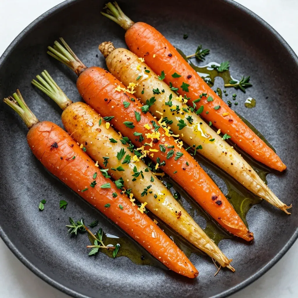 zesty lemon and herb roasted carrots with parsnips for family meals