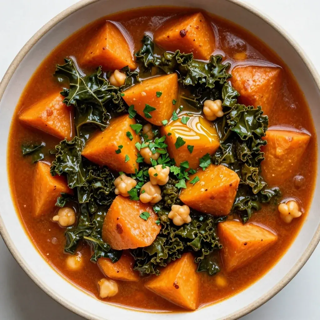 budgetfriendly onepot kale and sweet potato stew for weeknights