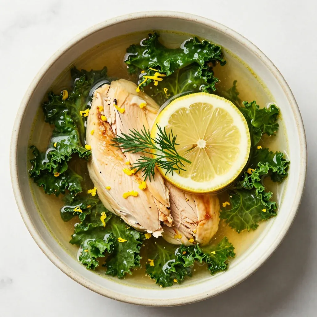 lowcalorie lemon and kale chicken soup for new year clean eating