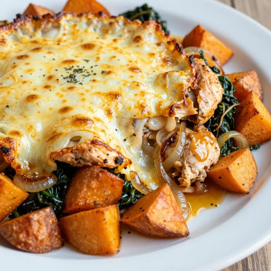 budget friendly chicken and sweet potato casserole for cold evenings