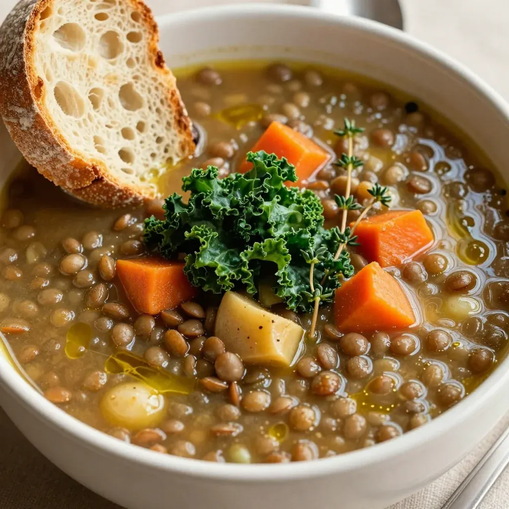 one pot high protein lentil and winter vegetable soup for january dinners