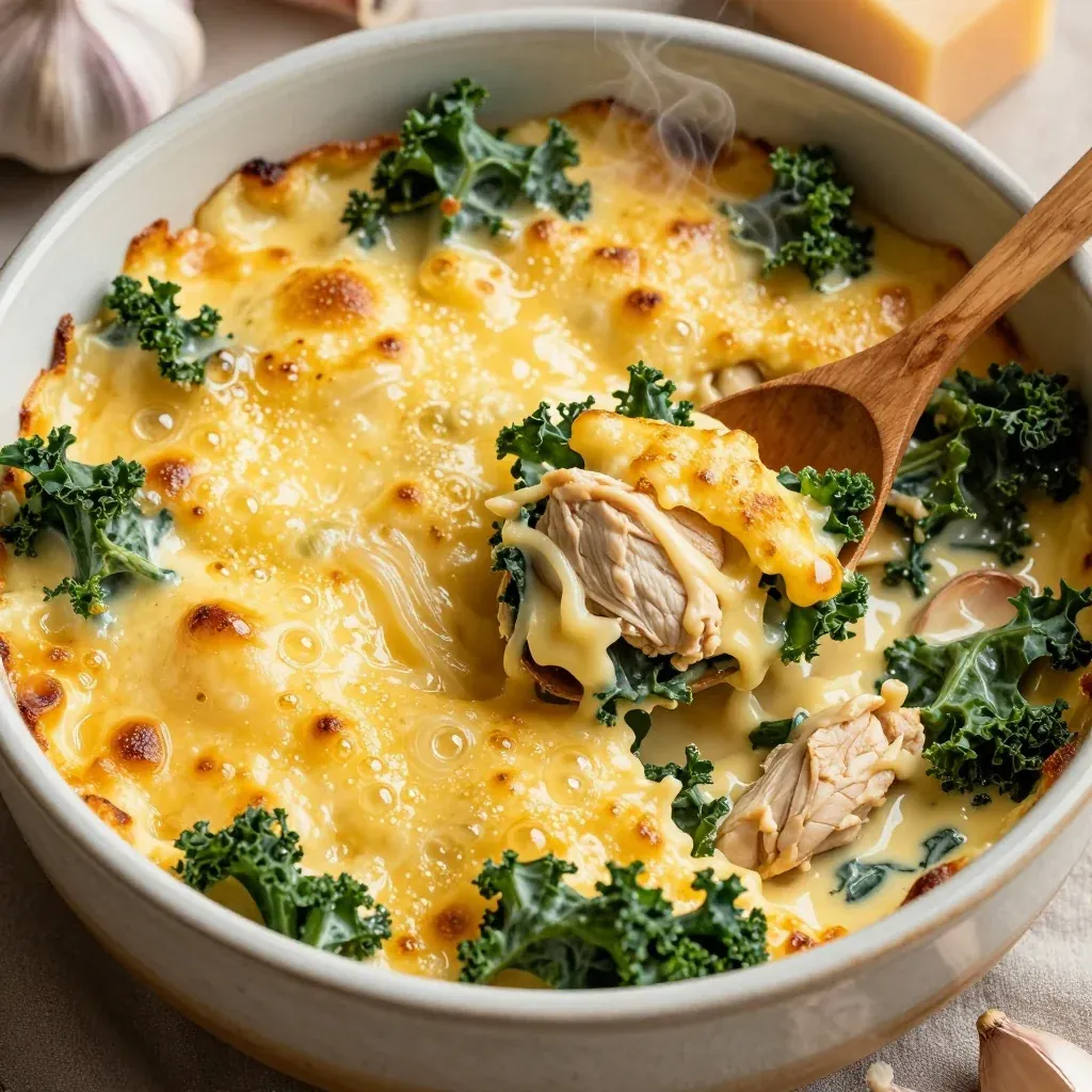 one pot chicken and kale casserole perfect for busy weeknight suppers