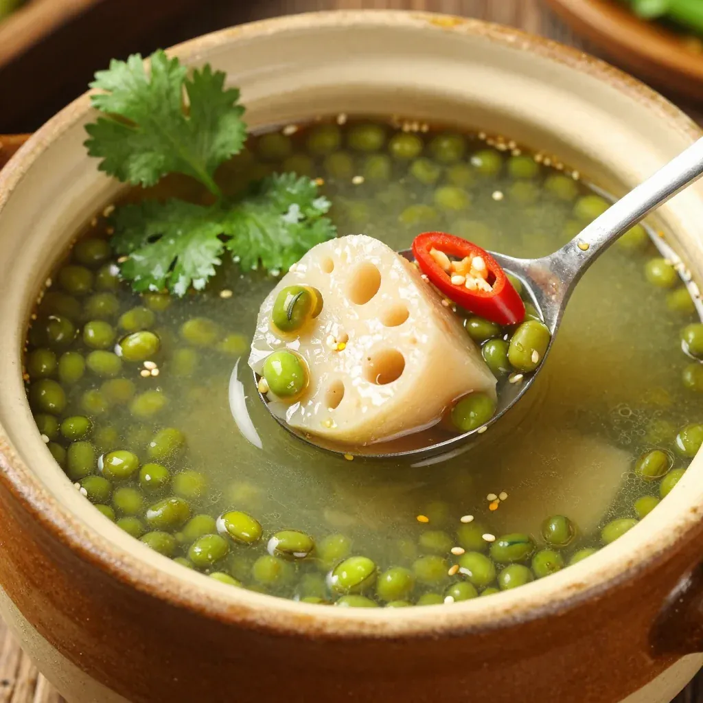 New Year's Day Slow Cooker Mung Bean Soup for Detox and Health
