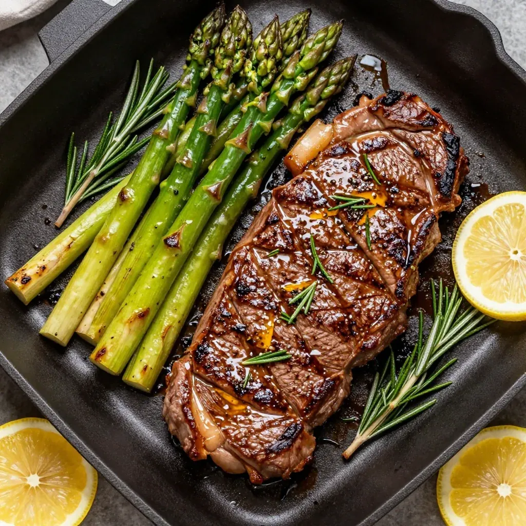 Quick Sheet Pan Lemon Herb Steak And Veggies