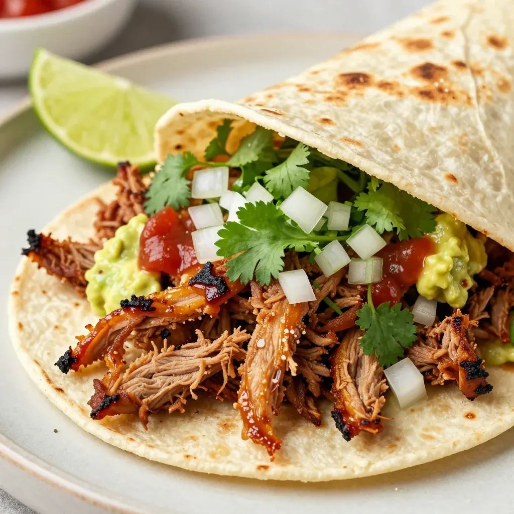 Slow Cooker Pork Carnitas for New Year's Day Burritos