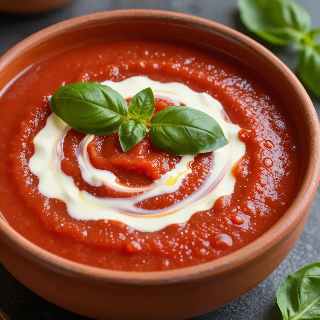 Creamy Tomato Soup with Basil for Winter Comfort
