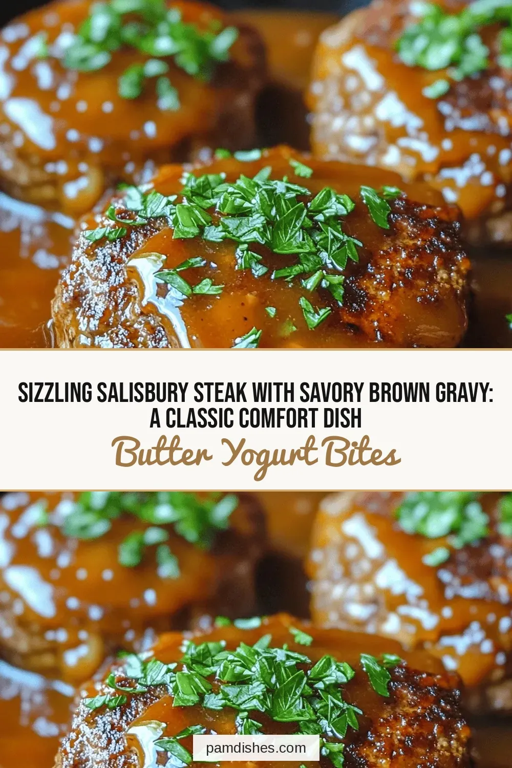 Sizzling Salisbury Steak with Savory Brown Gravy: A Classic Comfort Dish