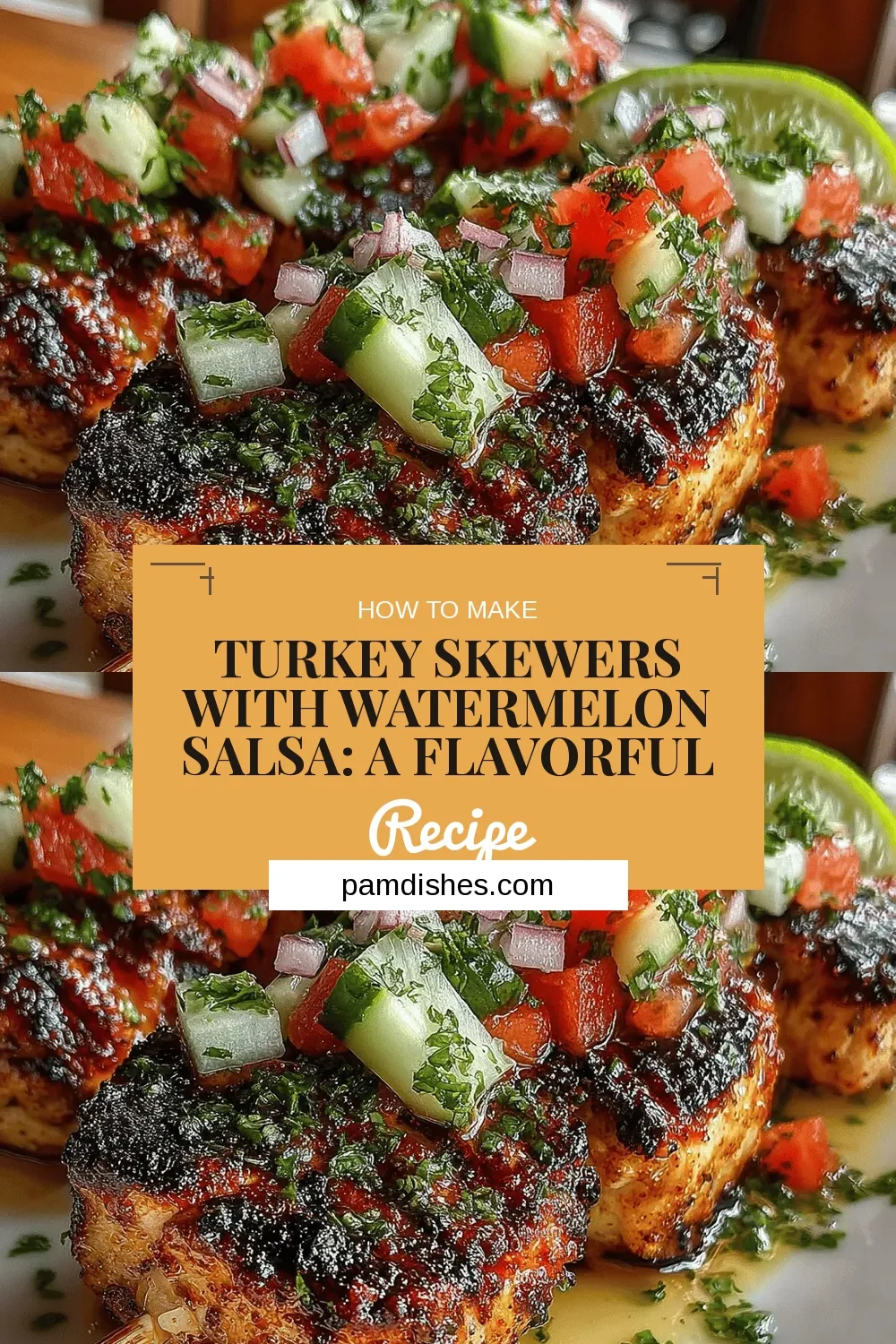 Turkey Skewers with Watermelon Salsa: A Flavorful and Healthy Delight