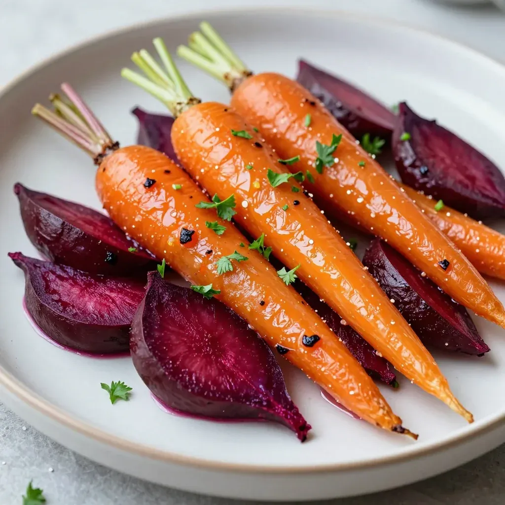 delicious lemon garlic roasted beets and carrots for clean eating dinners