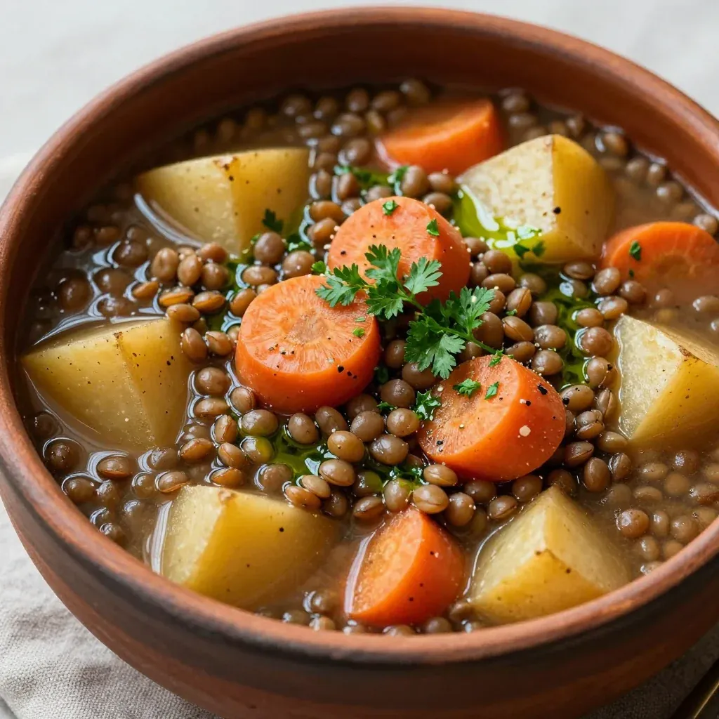 hearty onepot lentil and root vegetable stew for busy weeknights