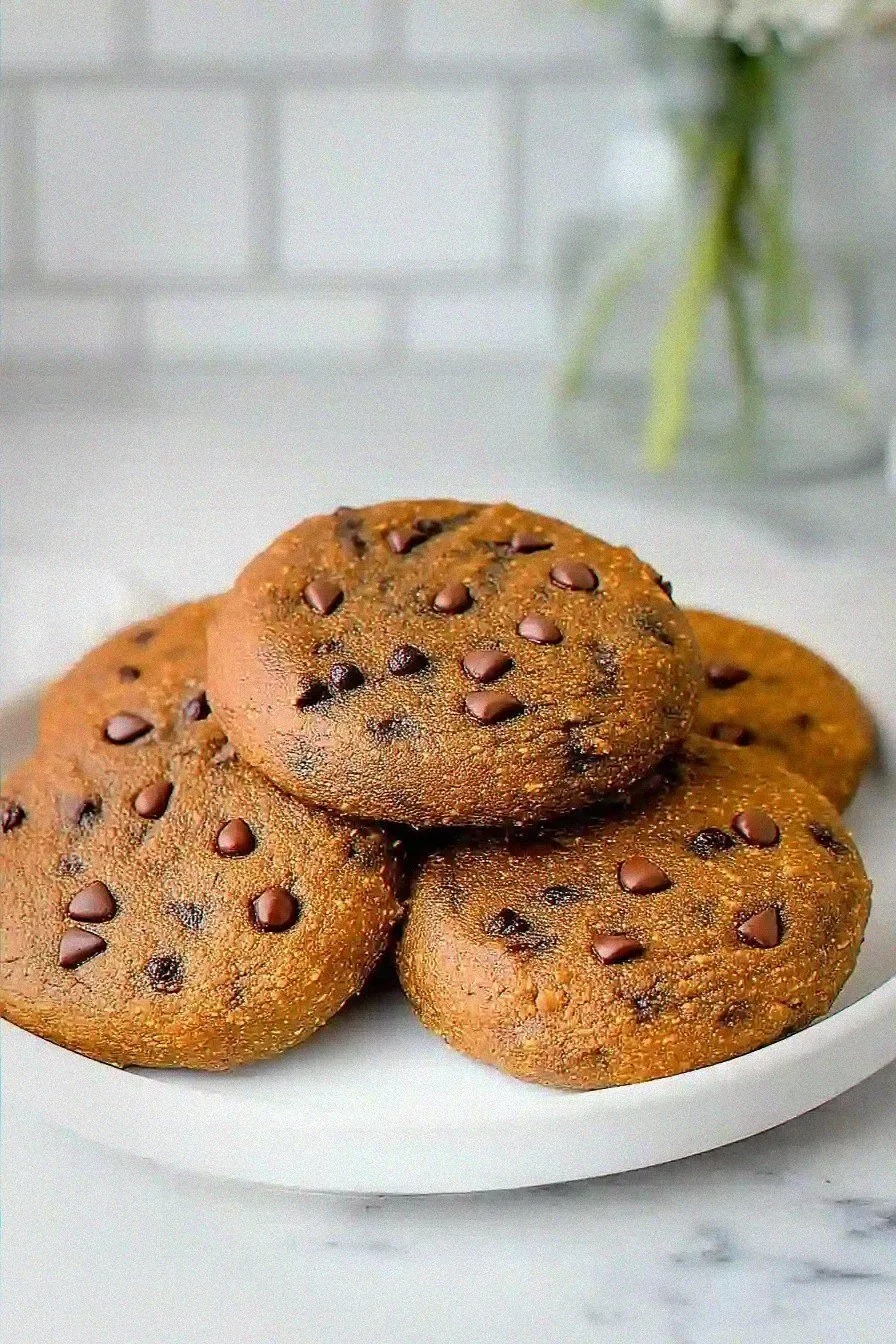 Sweet Pumpkin Oat Flour Chocolate Chip Cookies