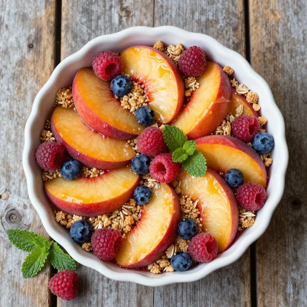 Martin Luther King Jr. Day Peach and Berry Dessert