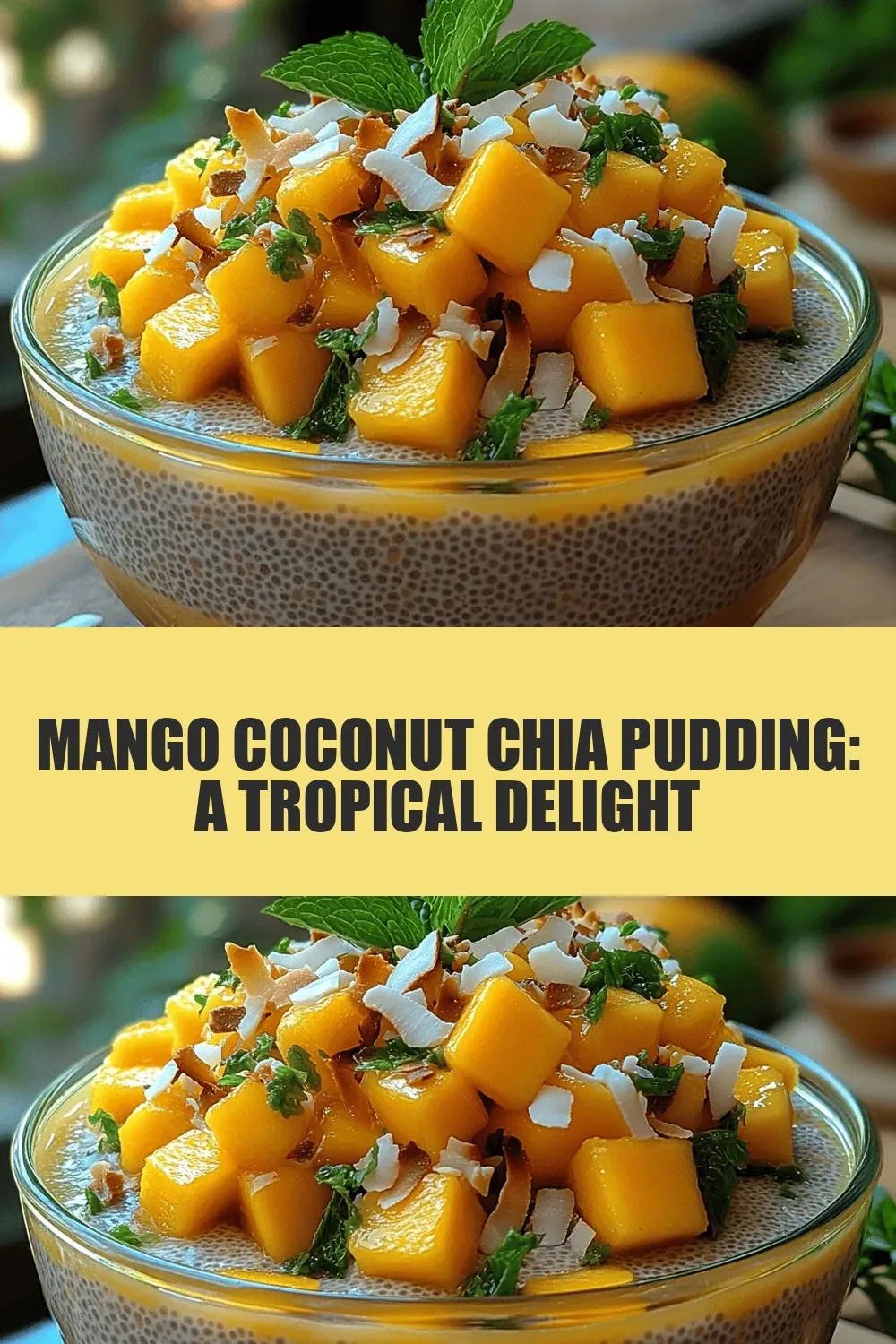 Mango Coconut Chia Pudding: A Tropical Delight
