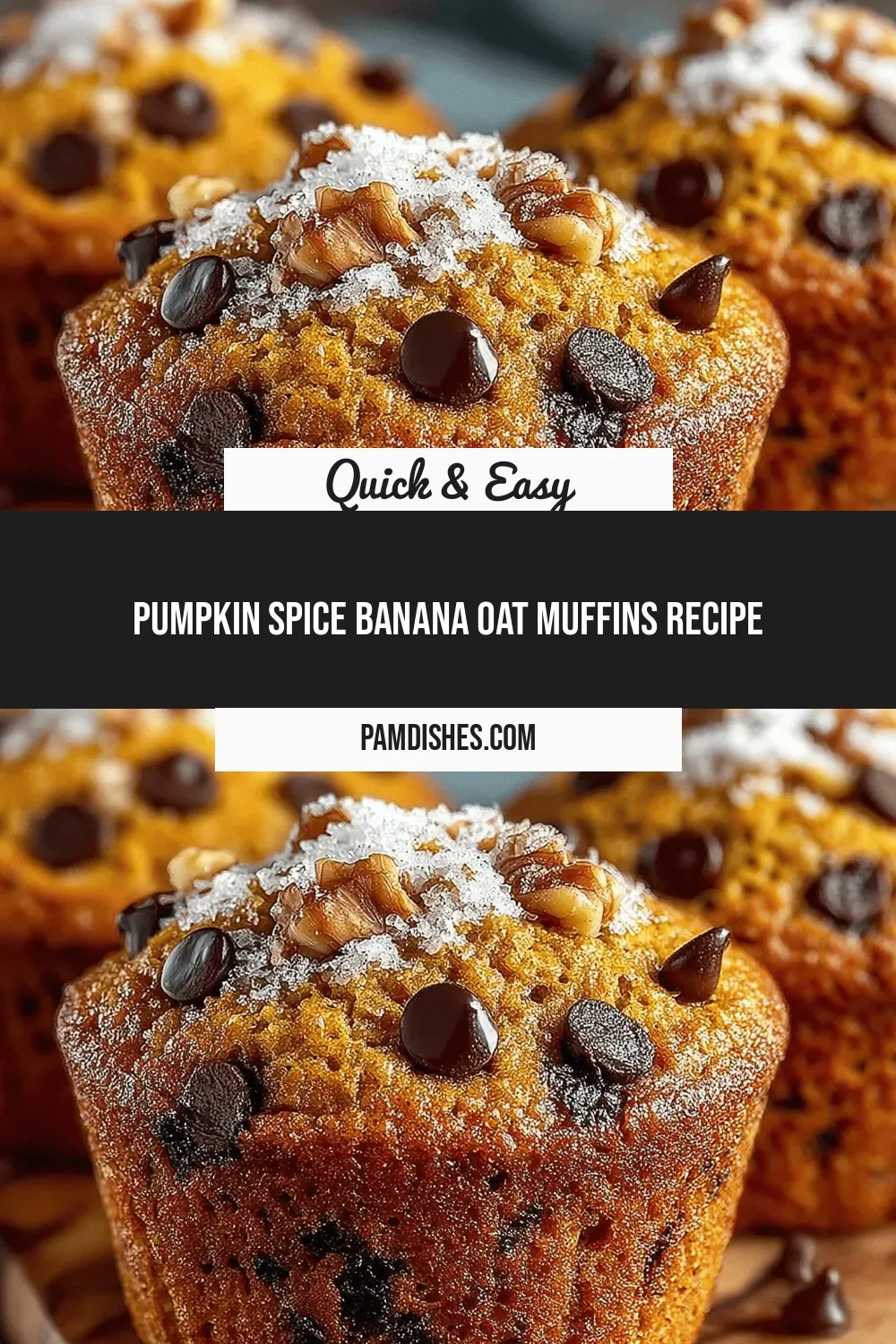 Pumpkin Spice Banana Oat Muffins Recipe