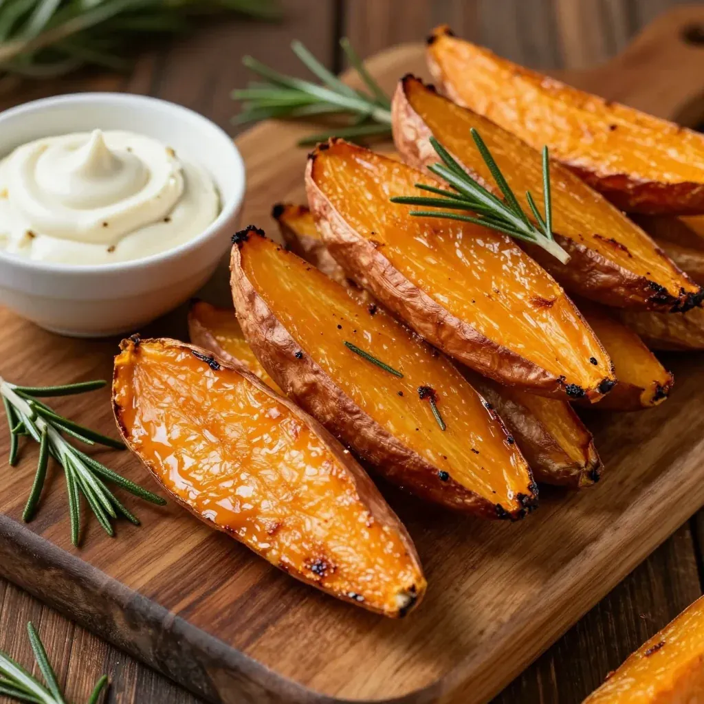 crispy roasted sweet potatoes with rosemary for budget friendly dinners