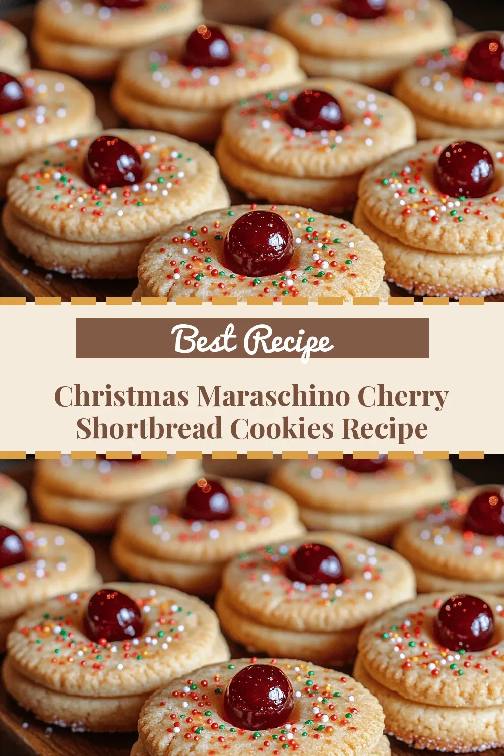 Christmas Maraschino Cherry Shortbread Cookies Recipe