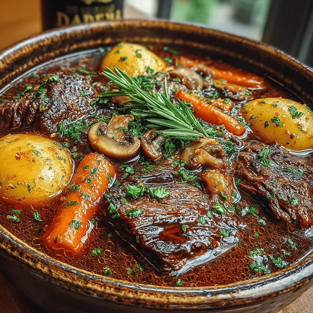 Hearty Red Wine Beef Stew: Cooking Steps and Serving Suggestions