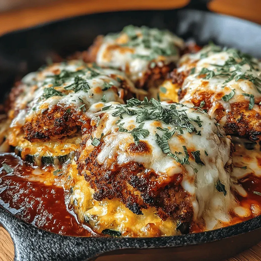 Cheesy Baked Zucchini Chicken Parmesan