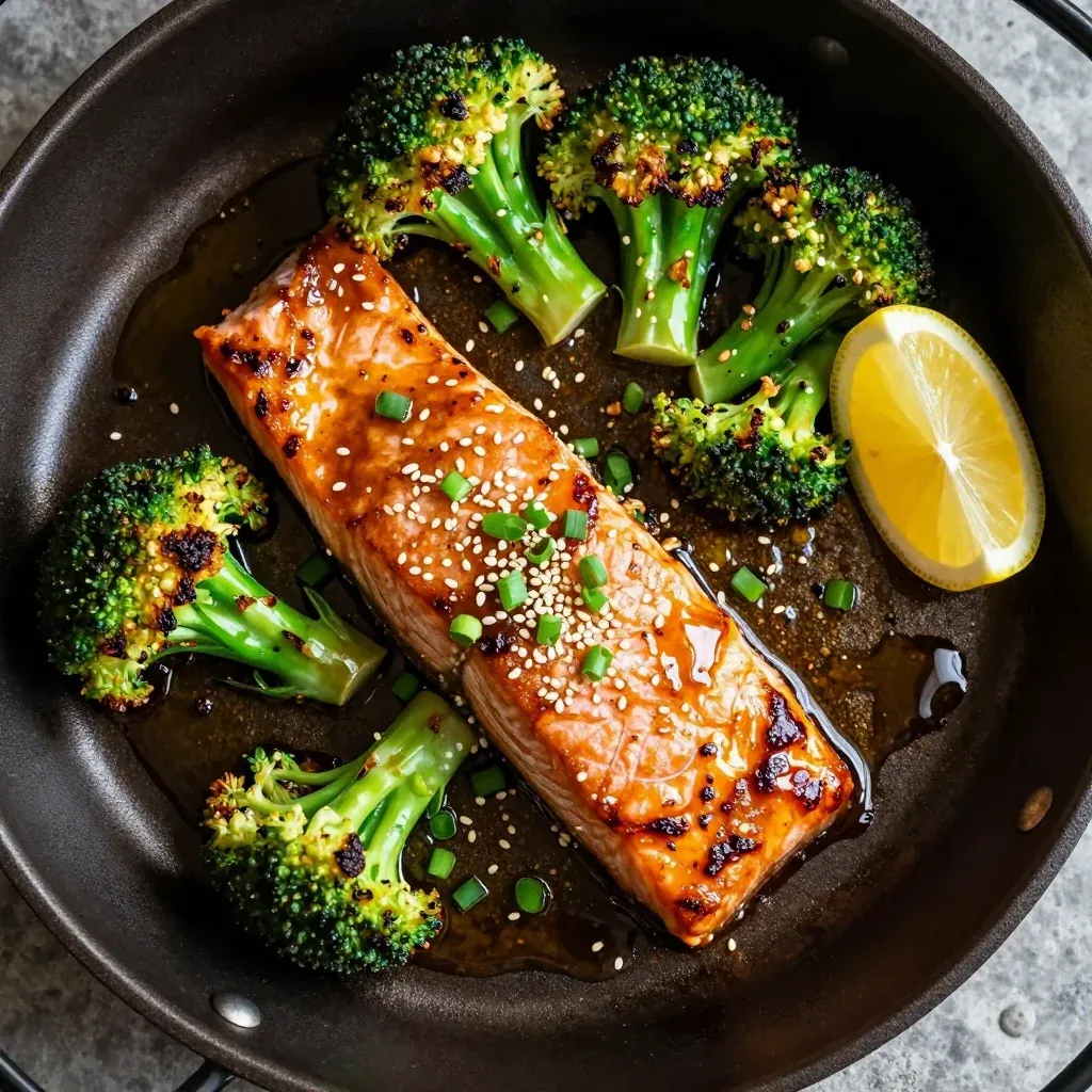 Easy Sheet Pan Honey Garlic Salmon and Broccoli