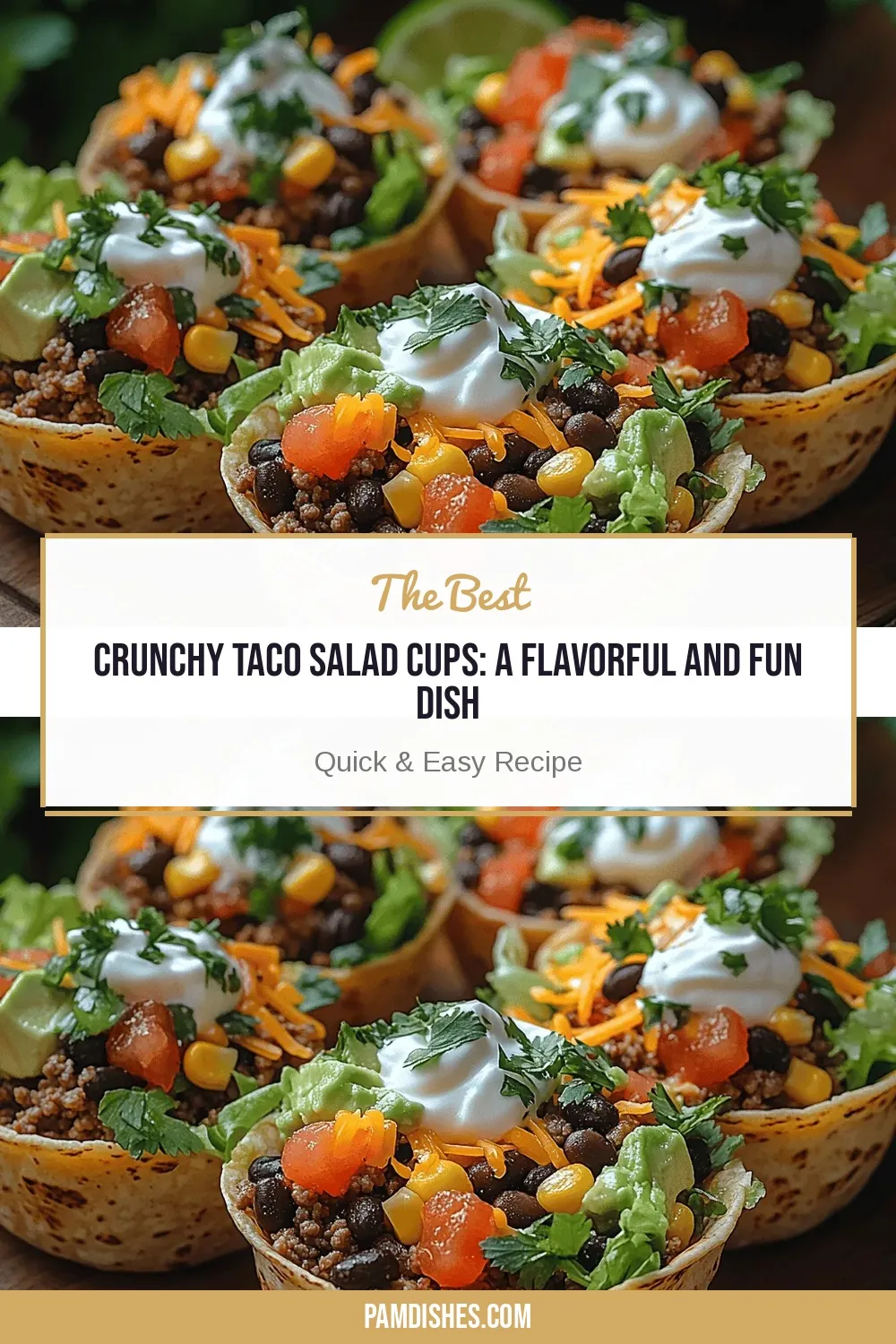 Crunchy Taco Salad Cups: A Flavorful and Fun Dish