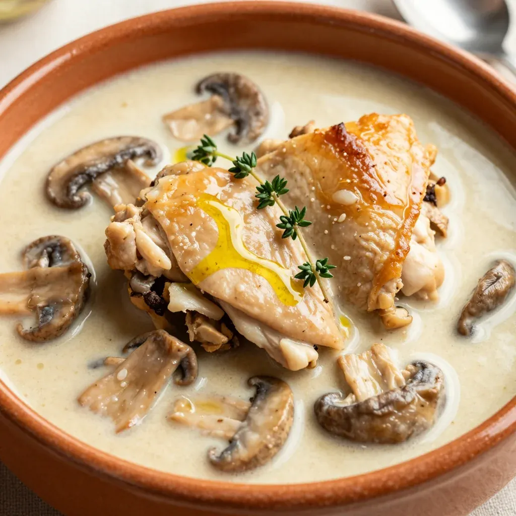 Creamy Chicken and Mushroom Stew for a Comfort Meal