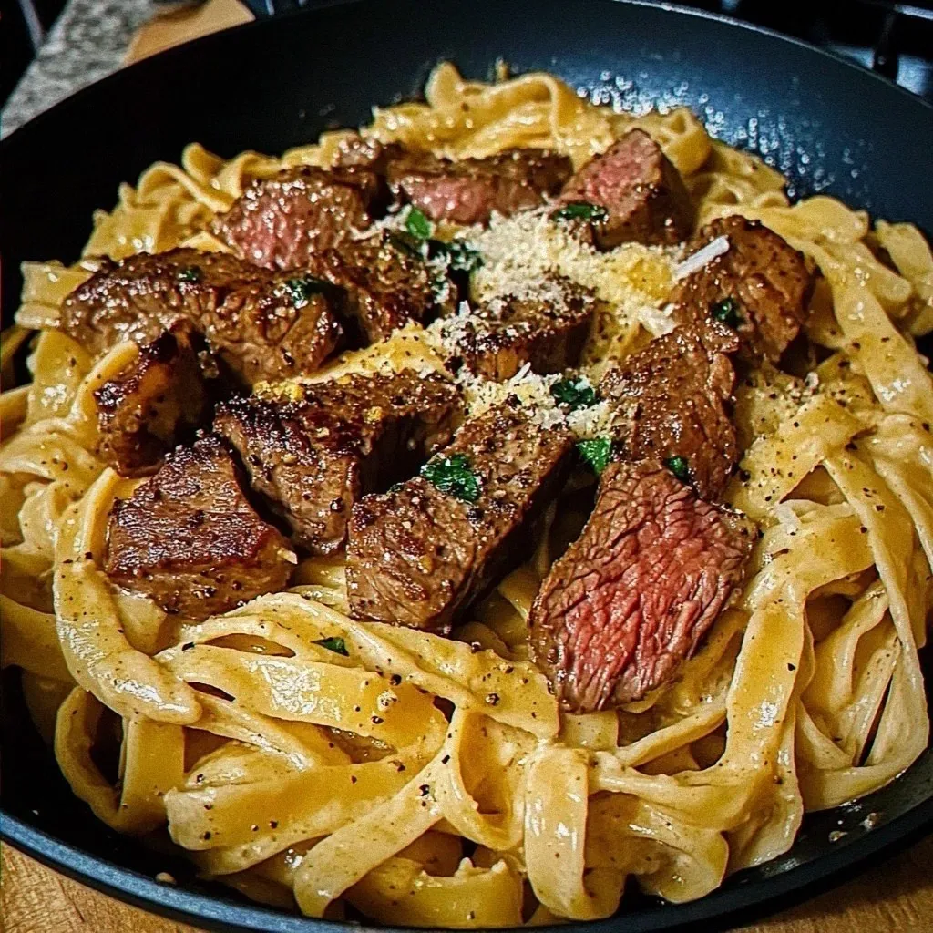 Indulge in One-Pan Creamy Cajun Honey Garlic Steak Pasta Tonight!